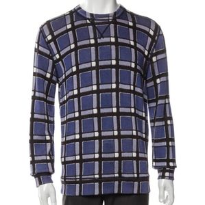 Marc by Marc Jacobs "Skipper" Blue Check Sweatshirt- Sz. Lrg